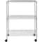 Ipower 3 Tier Shelf, 23*13*30Inch, Chrome, Plastic Caster Included HKSHLF23133003C - alternate 2